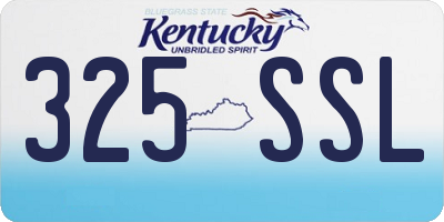 KY license plate 325SSL
