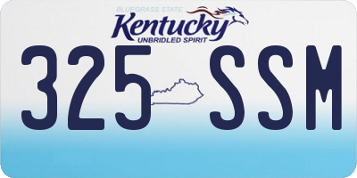 KY license plate 325SSM