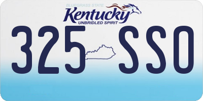 KY license plate 325SSO