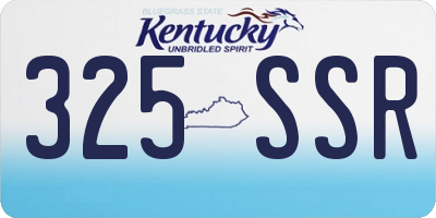 KY license plate 325SSR