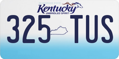 KY license plate 325TUS