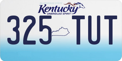 KY license plate 325TUT