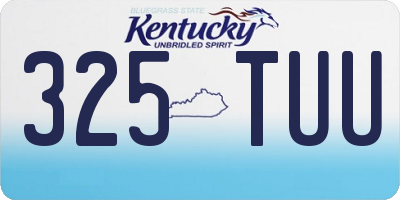 KY license plate 325TUU