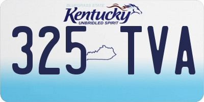 KY license plate 325TVA