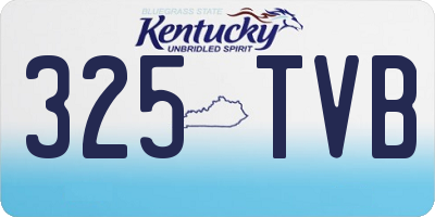 KY license plate 325TVB