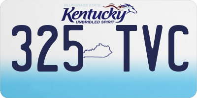 KY license plate 325TVC