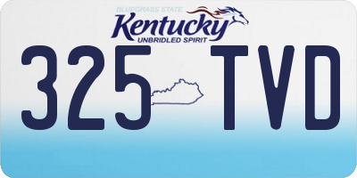 KY license plate 325TVD