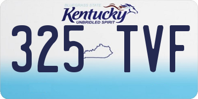 KY license plate 325TVF
