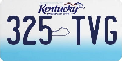 KY license plate 325TVG