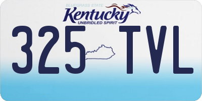 KY license plate 325TVL