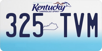 KY license plate 325TVM