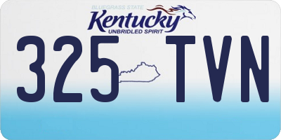 KY license plate 325TVN