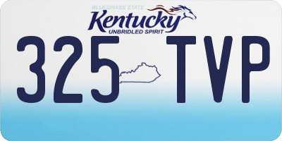 KY license plate 325TVP