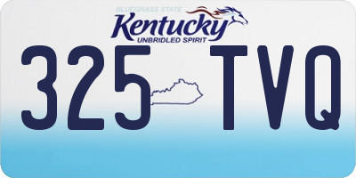 KY license plate 325TVQ