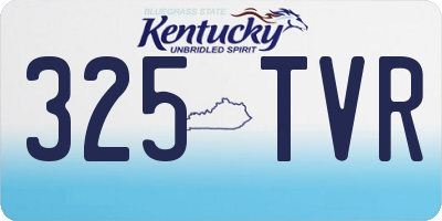 KY license plate 325TVR