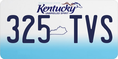 KY license plate 325TVS