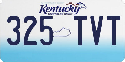 KY license plate 325TVT