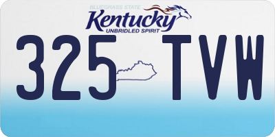 KY license plate 325TVW