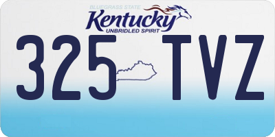 KY license plate 325TVZ