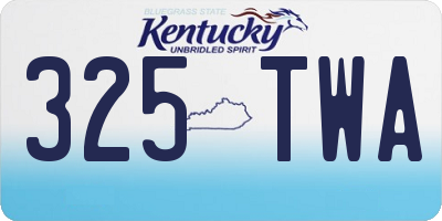 KY license plate 325TWA