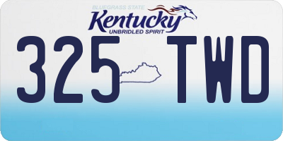 KY license plate 325TWD