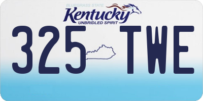 KY license plate 325TWE