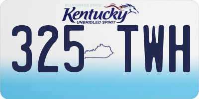 KY license plate 325TWH