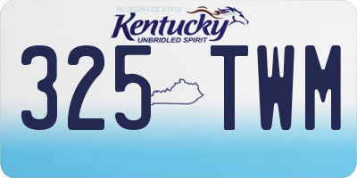 KY license plate 325TWM