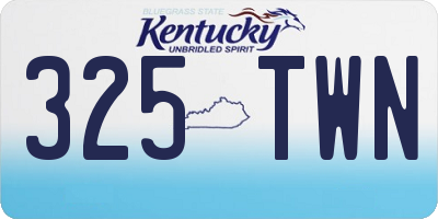 KY license plate 325TWN