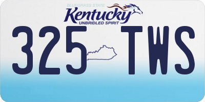 KY license plate 325TWS
