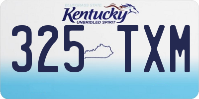 KY license plate 325TXM
