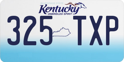 KY license plate 325TXP