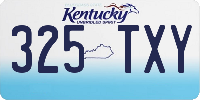 KY license plate 325TXY