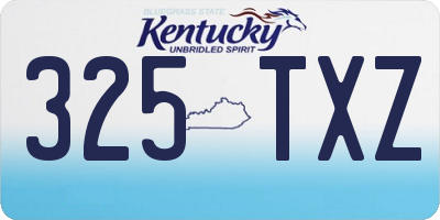 KY license plate 325TXZ