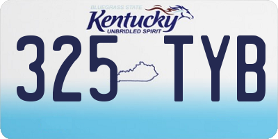 KY license plate 325TYB
