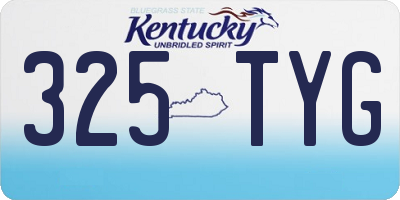 KY license plate 325TYG