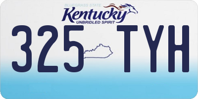 KY license plate 325TYH