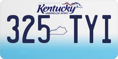 KY license plate 325TYI