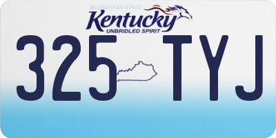 KY license plate 325TYJ