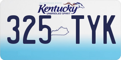 KY license plate 325TYK
