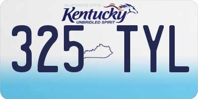 KY license plate 325TYL