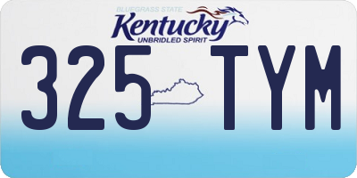 KY license plate 325TYM