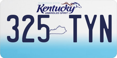 KY license plate 325TYN
