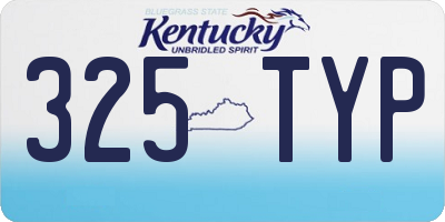 KY license plate 325TYP