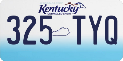 KY license plate 325TYQ