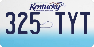 KY license plate 325TYT