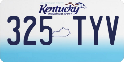 KY license plate 325TYV