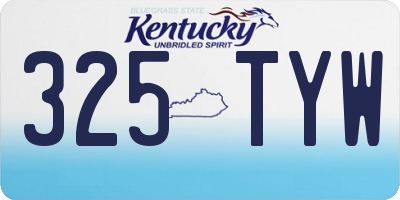 KY license plate 325TYW