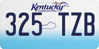 KY license plate 325TZB