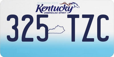 KY license plate 325TZC